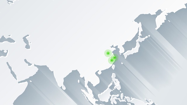 Weltkartenausschnitt von Asien.